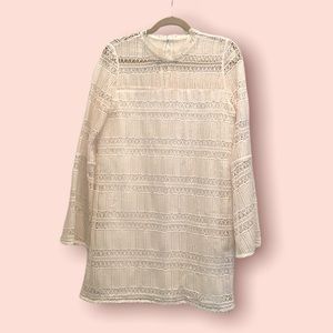 Vintage vibe crocheted mini dress size Medium *festival chic*